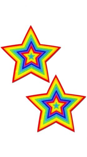 Velvet Rainbow Star Pasties
