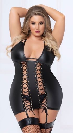 Plus Size Leather Lingerie Porn - Chubby Girl In Leather Lingerie | Niche Top Mature