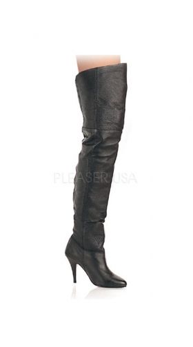 thigh length leather boots