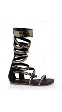 Metallic Black Gladiator Sandal