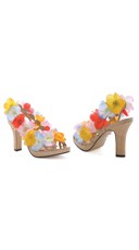 Floral Sandal with 4 Inch Heel