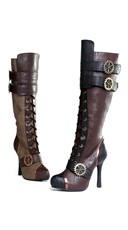 Sexy Steampunk Lace Up Stiletto Boot