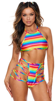 Sporty Stripes Rainbow Dance Set