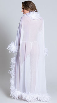 flowy feather robe