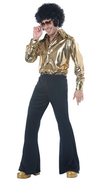 Disco Fox, Gold Lame Disco 70's Costume-Yandy.com