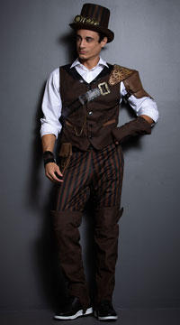 Men's Steampunk Adventurer Costume, Men's Steampunk Costume, Men's ...