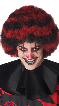 Red And Black Spiral Clown Wig
