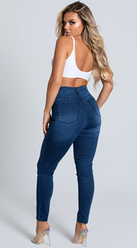 Sandra Butt Lifting Skinny Jeans, Stretch Legging Denim - Yandy.com