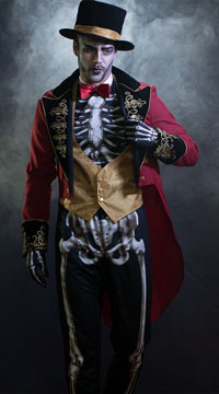 Men's Skeleton Ringmaster Costume
