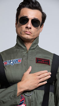 Men's Top Gun Costume Paratrooper, Men's Costumes