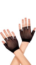 Wrist Length Fishnet Gloves
