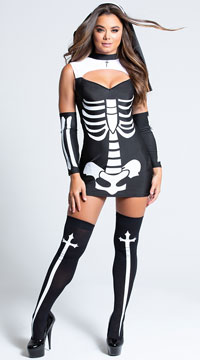 Sexy skeleton cheap dress