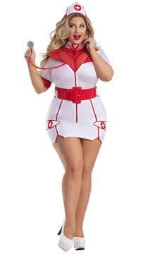Plus Size Nurse High Temps Costume