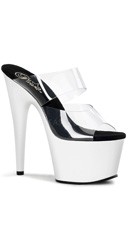 7 Inch Stiletto Heel Neon Bottom Platform Slide