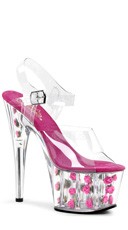  -  - Clear/Hot Pink Flowers