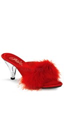  -  - Red Satin-Fur/Clear