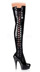 6 Inch Side Laced Platform Thigh Boot
