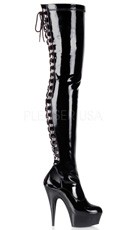6 Inch Back Lace-up Platform Thigh Boot