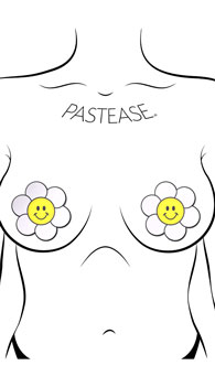 Daisy: Smiling Flower Happy Face Nipple Pasties by Pastease