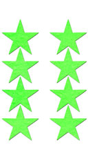 Mini Neon Green Glitter Star Pasties