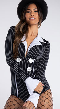 4504 - 1pc Mischievous Mobster Babe Costume
