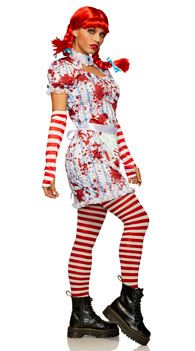 vil Burger Babe Costume, Sexy Scary Wendy Fast Food Costume-Yandy.com