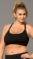 plus size strappy sports bra