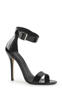 Sexy Evening Stiletto with Ankle Cuff, Black Strappy Heels, 5 Inch ...