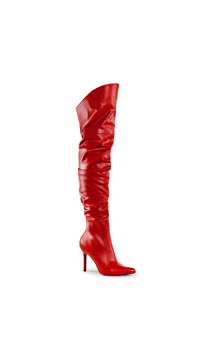  -  - Red Faux Leather