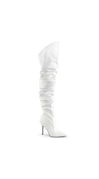  -  - White Faux Leather