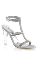 High Class Rhinestone T-Strap Heel, Shoes for Wedding, Rhinestone Shoes