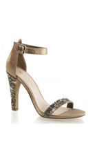 Park Avenue Satin Glitter Evening Sandal, Womens Dress Shoes, Ankle ...