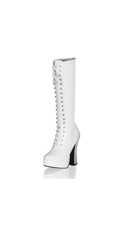 White Platform Lace Up Boot