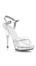 5" Heel with Rhinestone Slide and Ankle Strap